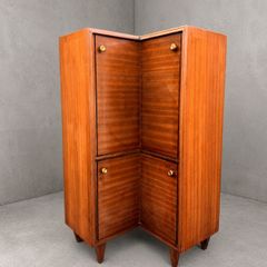 Mid century teak  corner bar cabinet vintage Danish
