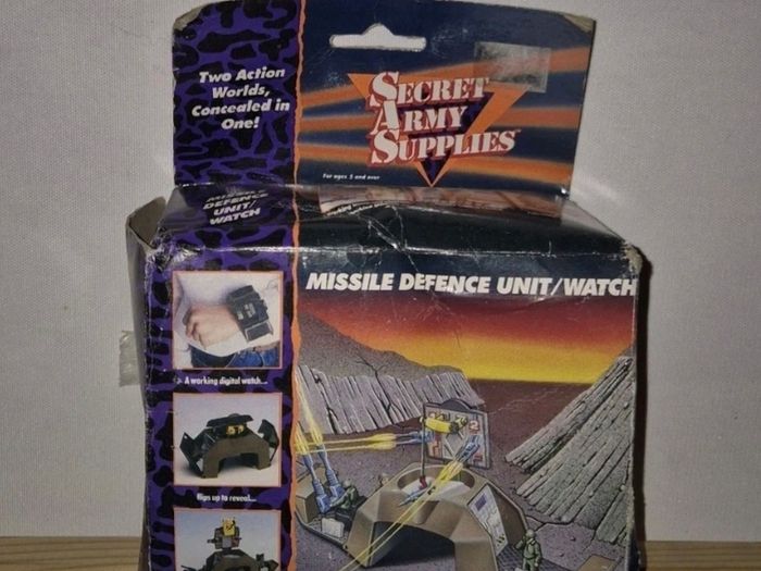 1988 S.a.s. Secret Army Supplies Missile Defence Unit Watch Rare Box Damage
