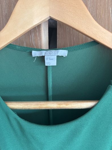 Cos green drape front dress size XS (8)