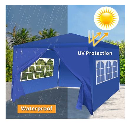 Waterproof Gazebo with Sides 3m x 3m, White Garden Gazebo Marquee Tent Event