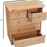 Pure Wooden Chest of Drawers 60 x 70 x 35 cm Beech with 5 Drawers Multi-Purpose Image 4