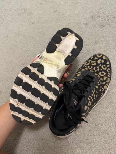 Nike Air Max Women's Sneakers - Black & Gold Leopard / Animal Print