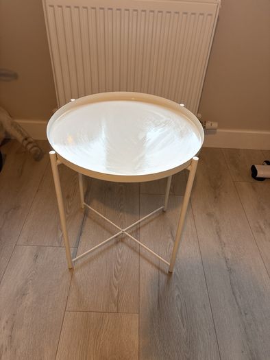 Small white table