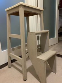 Antique library stool