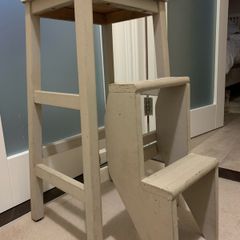 Antique library stool