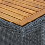 Garden Table Dark Grey Poly Rattan and Solid Acacia Wood Image 4