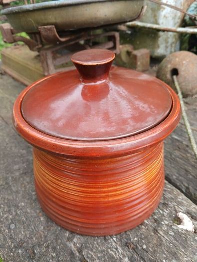 Crown Devon lidded pot