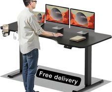 160x75CM Electric Standing Desk Height Adjustable Corner Standing Desk