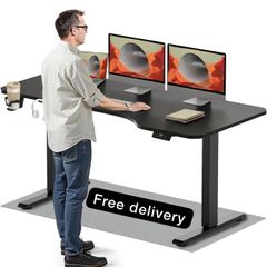 160x75CM Electric Standing Desk Height Adjustable Corner Standing Desk