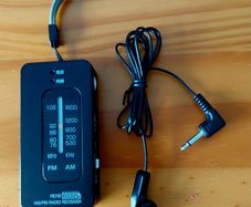Mini Radio RD-12 with mono headphones, exelent condition.