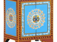 main image for ad Hand Painted Bedside Cabinet 40x30x50 cm Solid Mango Wood