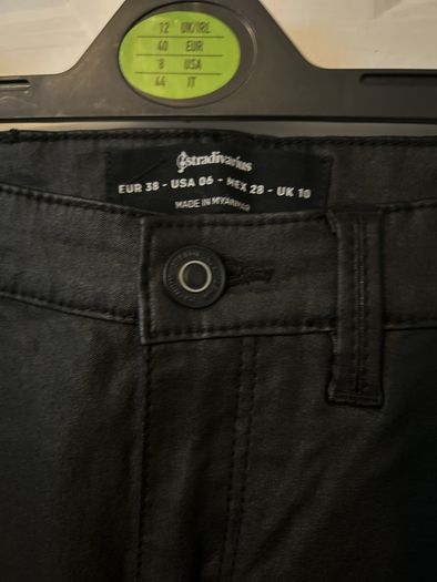 leather look trousers