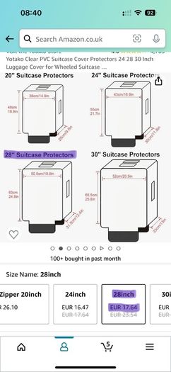 Cover for suitcase