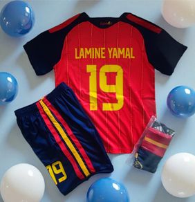 Spain World Cup Kit ( Lamine Yamal  19 ) ,6/7 , 7/8 , 8/9 Yrs