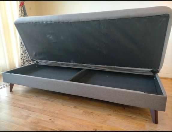 Robson Click Clack Sofa Bed with Storage - Grey