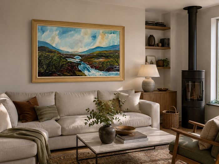 Original Vincent Meehan Oil Painting (Large Statement Piece Landscape)
