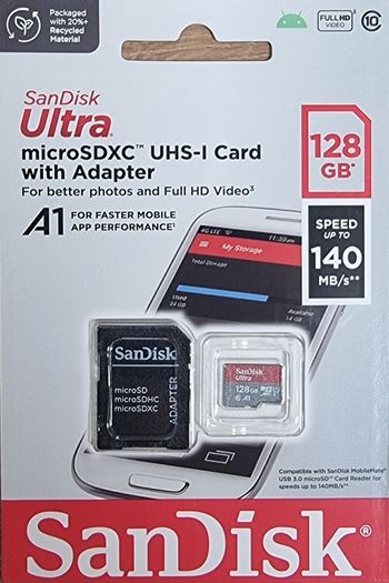 Micro SD Card 128GB Sandisk Ultra