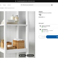 IKEA DRAGAN & TAVELAN Bamboo Bathroom Storage Sets