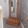 Solid Pine Cheval Mirror with Drawer Image 2