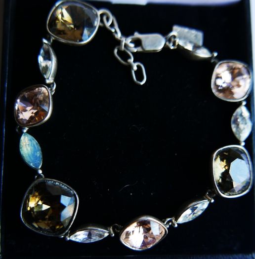 Vintage Sterling Silver 925 Multi Stone Bracelet length 8,5" - 20,9g