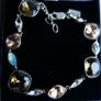 Vintage Sterling Silver 925 Multi Stone Bracelet length 8,5" - 20,9g Image 3