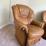 Matching Genuine Leather 3-Seater Sofa & 2 Armchairs Image 7