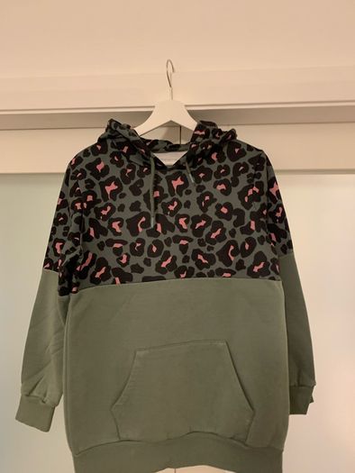 Next Khaki Green & Pink Womens Hoodie