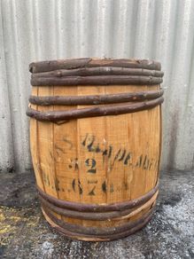 Vintage barrell storage container