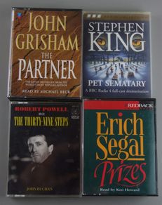 4 Thriller Audiobook Cassette Tapes. John Grisham, Stephen King, Erich Segal