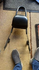 Quick release clip on sissy bar