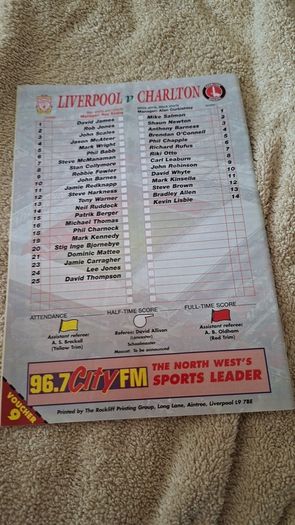 Vintage Liverpool FC Match Programmes 1990's x9