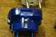 UK 3 Pin Socket to 2 Pin European