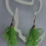 Lime Green Cascading Petal Tassel Earrings Image 4