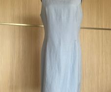 Blue Linen Blend Shift Dress