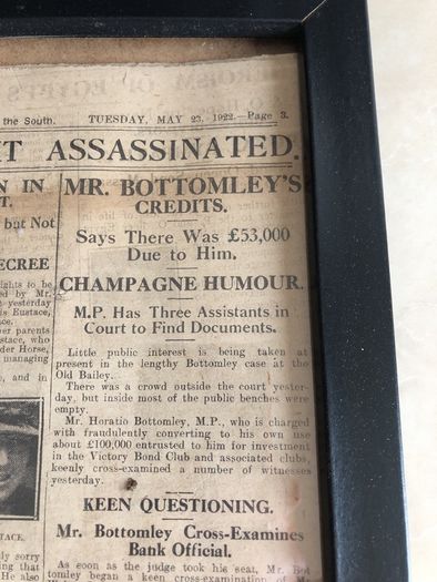 Old newspaper articles 1922
