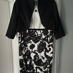 Dress suit, black and dress with bolero jacket