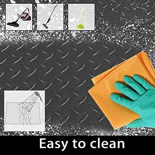 Rubber Garage Flooring Matting 1m x 5m Heavy Duty Rubber Matting Roll, 3mm Workshop Garage Flooring Mat, Anti-Slip, Indoor & Outdoor