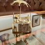 Vintage Brass Mid Century Frog with Umbrella Figurine 1970s Image 9
