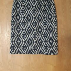 M&S Monochrome Patterened A Line Skirt. S.14.