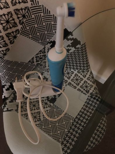 Brown Electric Toothbrush Blue