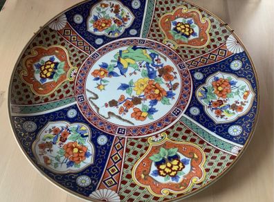 Vintage Large Japanese wall hanging plate