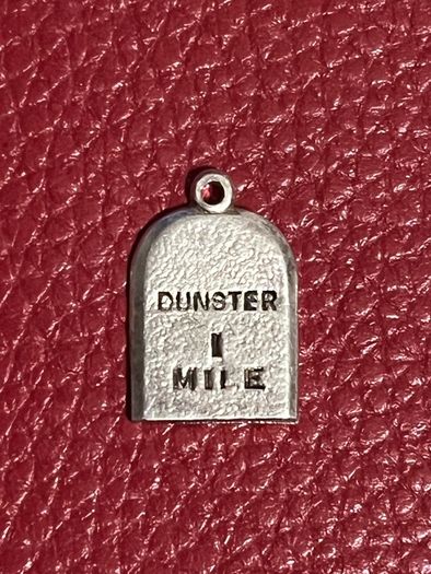 Vintage Silver 'Dunster 1 Mile' Pendant