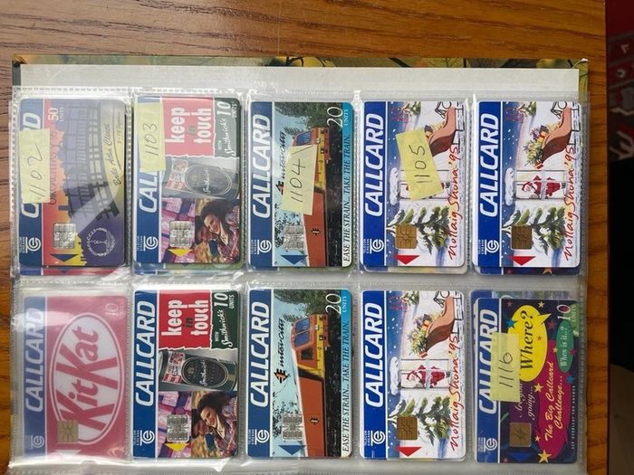 Call cards Irish all me doubles start at 1 euro each most are 2 euro each