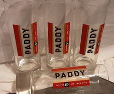 four paddy whiskey glasses