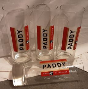four paddy whiskey glasses