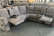 Corner sofa recliner in fabric