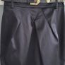 COAST Black Hi-Shine  A-Line skirt with belt loops Sz 14 Image 10