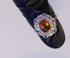 Citrine 0.7 ct Ring 925 Silver New