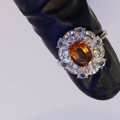 Citrine 0.7 ct Ring 925 Silver New