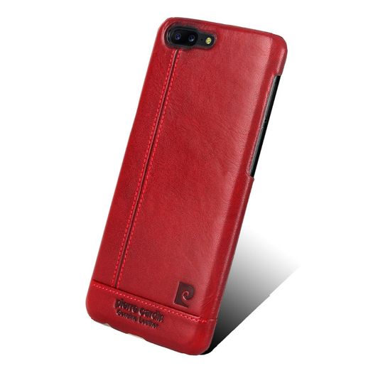 Pierre Cardin Genuine Leather Cover Hard Back Case For One Plus 5